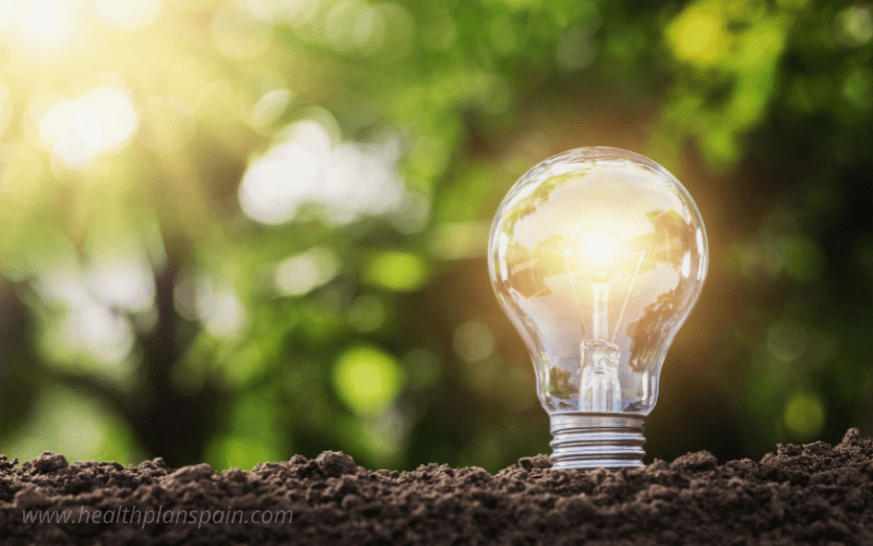 lightbulb in the earty