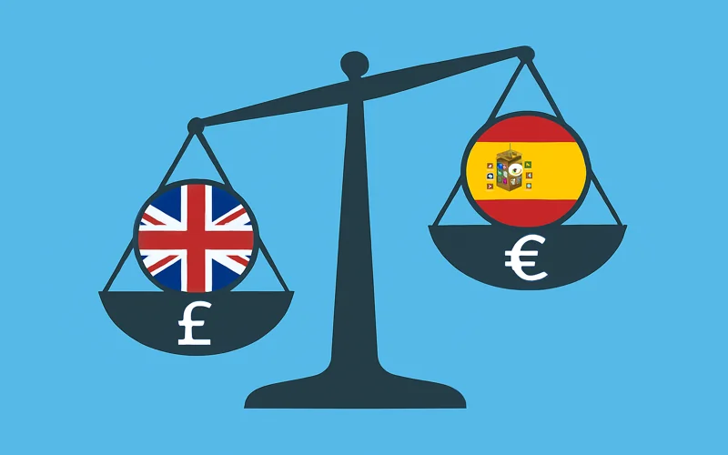 Cost of living comparison between Spain and UK in 2025 – groceries, rent, transport and daily expenses