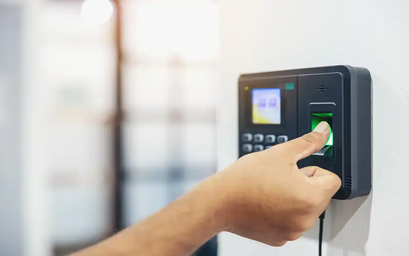 Inputting home alarm system code