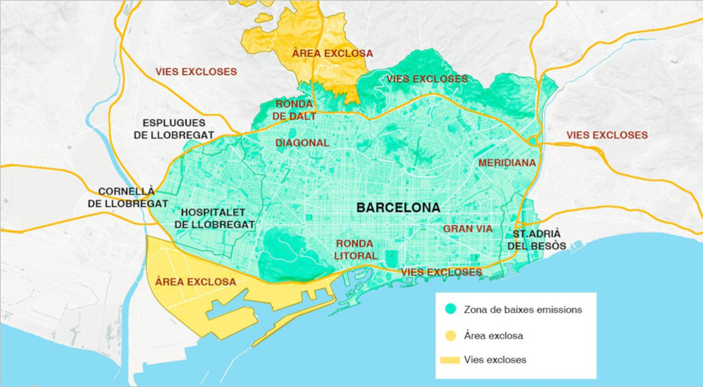 Barcelona ZBE Map
