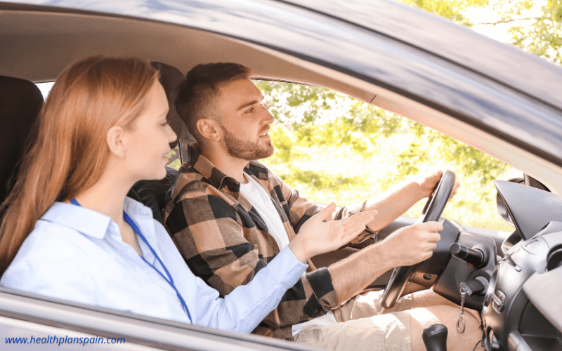 Couple driving