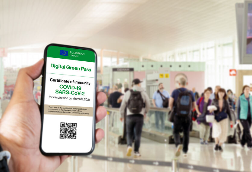 Digital green covid pass