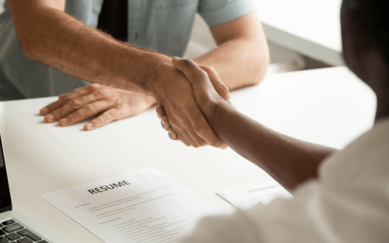 Employment handshake