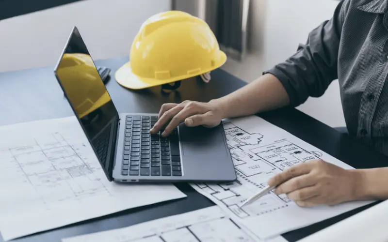 engineer using laptop