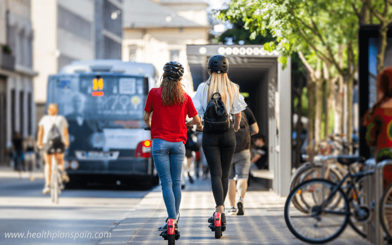 E-Scooter riders in city