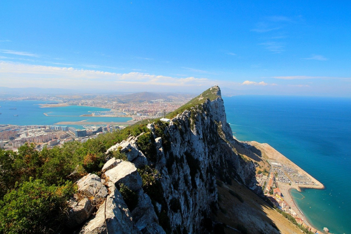 Rock of Gibraltar from the air