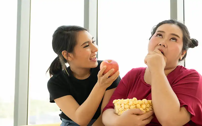 obesity versus healthy