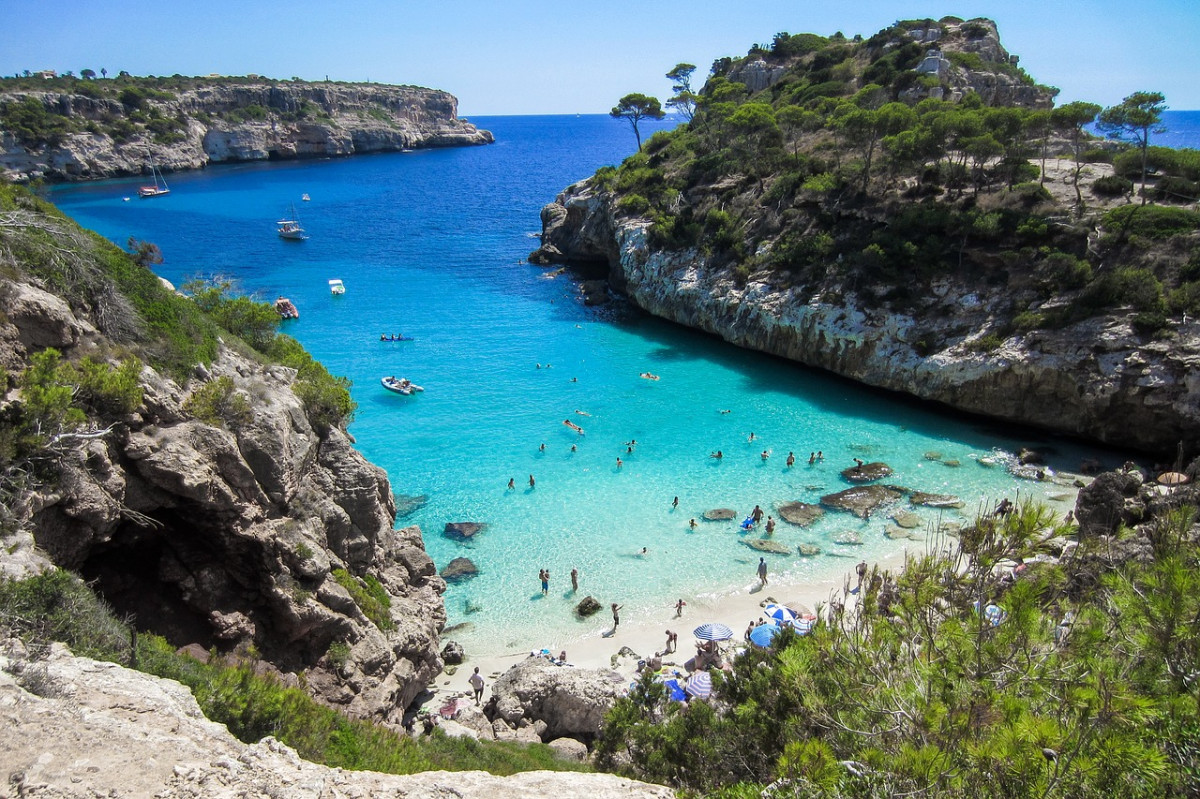 Beach cove in Mallorca Spain