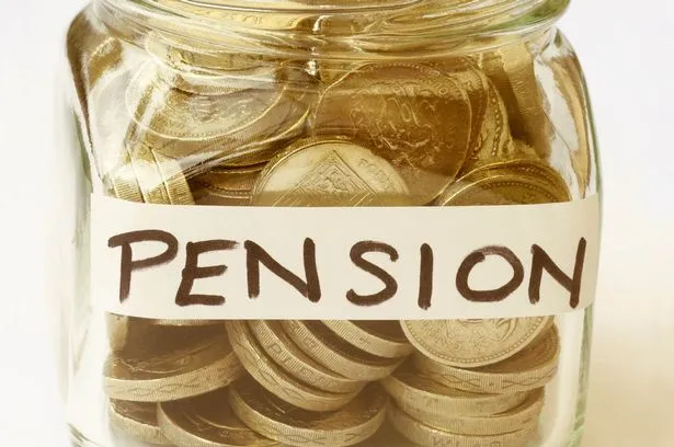 Pension jar with pound coins