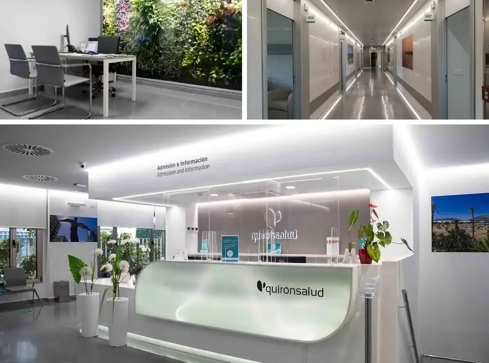 Quirónsalud Marbella reception area