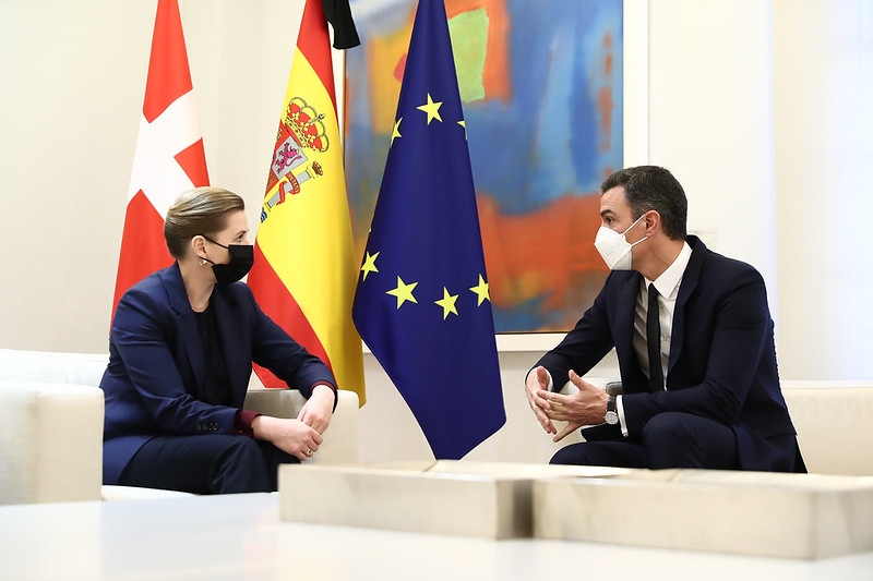Pedro Sanchez and Mette Frederiksen