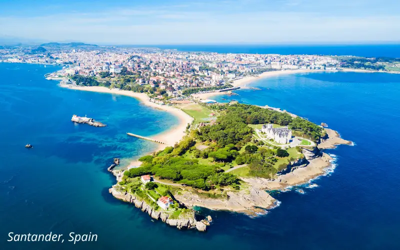 Aerial view of Santander, Spain