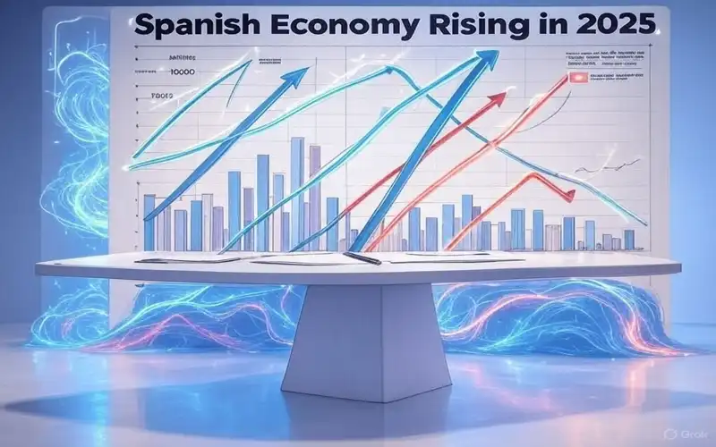 Graph depicting Spain's projected economic growth in 2025