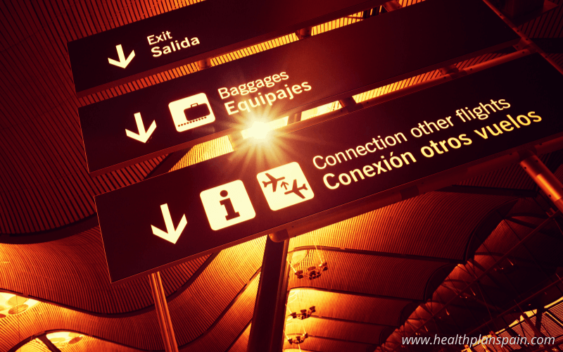 Airport signs Spain