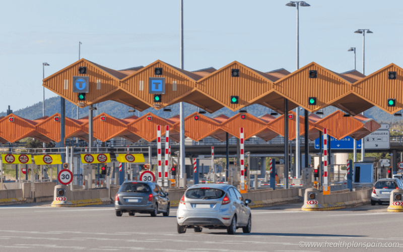Spanish motorway toll booths