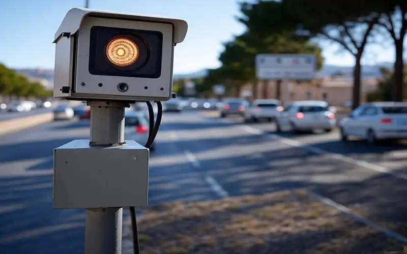 2025 Spanish traffic camera fining a driver