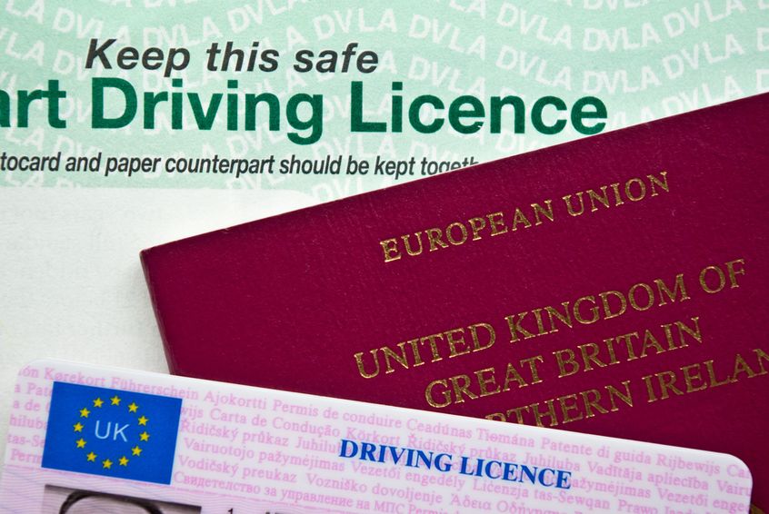 Uk driving licence and passport