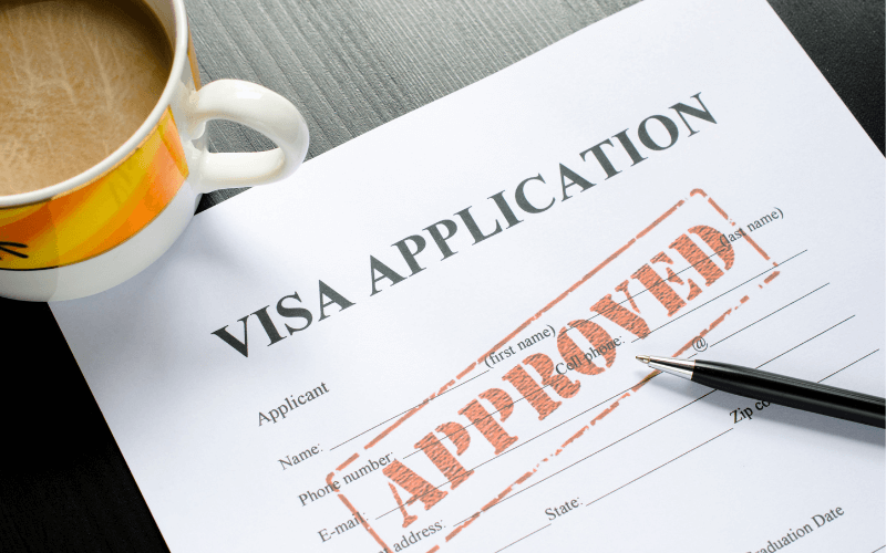 Visa application approved