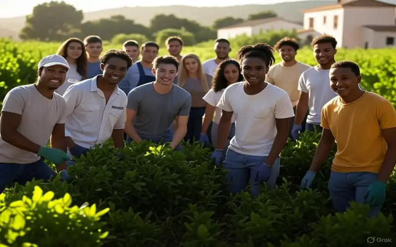 Young seasonal workers in Spain during summer 2025